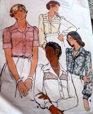 LOVELY VTG 1970s BLOUSE Sewing Pattern 12/34