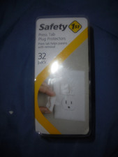 Safety 1st 32 pack White Press Tab Plug Protectors NEW