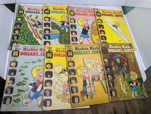 8 silver age Richie Rich Dollars and Cents giant size Harvey Comics