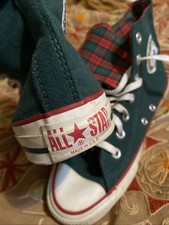 Vtg Converse Sneakers Shoes Made In USA Hi-top Xmas