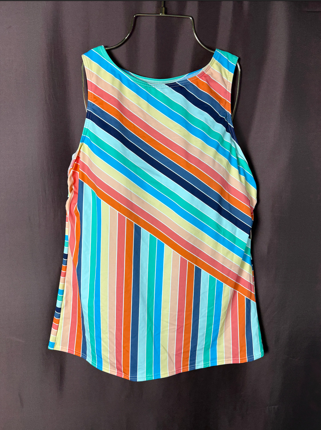 Land's End Women's 18 Chlorine Resistant High Neck Tankini Swim Top