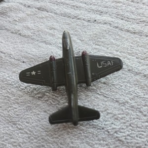Old MIDGETOY Rockford IL Toy Metal USAF Air Force Bomber Plane Airplane Military