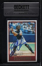 BAS 1997 Topps Brad Ausmus #402 Seal of Authenticity Auto 3c7