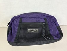 Vintage Jansport Fanny Pack Waist Bag Made in USA Purple Blue 90s Multicolor