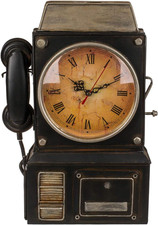 Portachiavi in Metallo, Telefono Con Orologio