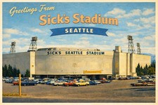 Greetings From Sick&rsquo;s STADIUM Seattle, Washington MODERN Postcard Baseball D143