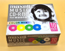 MAXELL COLOR CD-R 80 10PACK Blank  Sealed NEW
