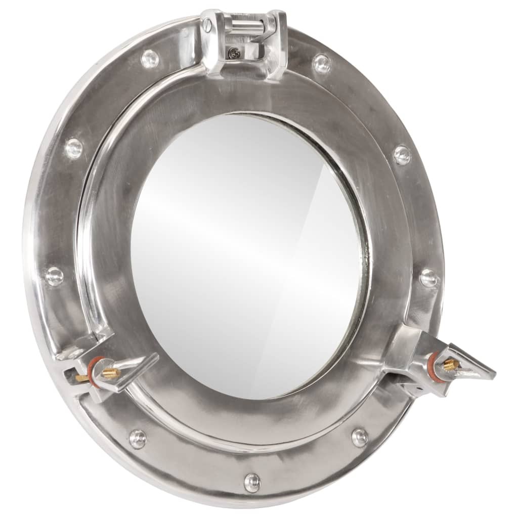 Specchio Oblò Parete vidaXL Ø30 cm Alluminio - Bagno e Soggiorno