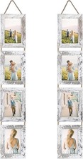 4x6 Hanging Collage Picture Frames Set of 2, 8 Opening Vertical Frame Made to...