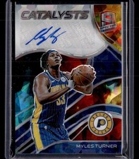 2020-21 Panini Spectra #CS-MYT Myles Turner Catalysts Signatures Astral AU,SN