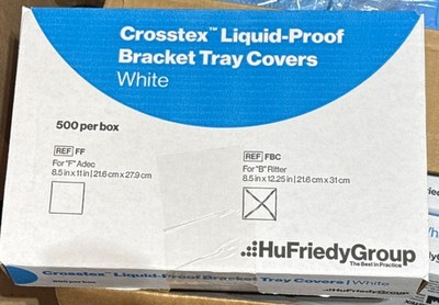Crossrex Dental Liquid-Proof Bracket Tray Covers White Ritter B 500/bx REF: FBC