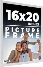 16x20 Frame White Wood Picture Photo Frame with UV Acrylic and Acid Free Backing