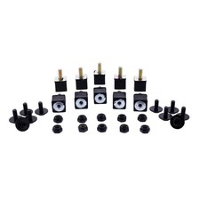 United Pacific 21039B Black Grille Screw Set for 2003-2017 Volvo VNL, 10 Complet