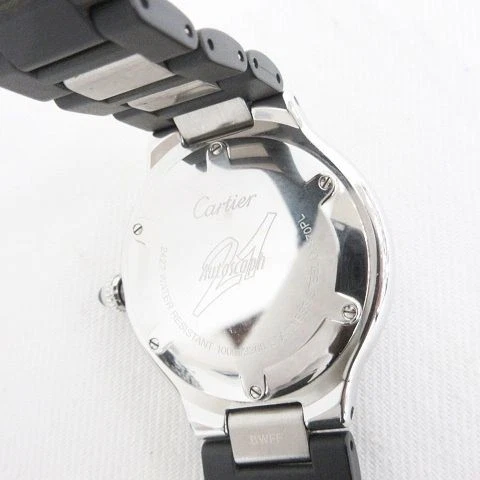 Reloj automático Cartier Must 21 Autoscaph esfera negra caja plateada 34 mm Foto 3 de 4