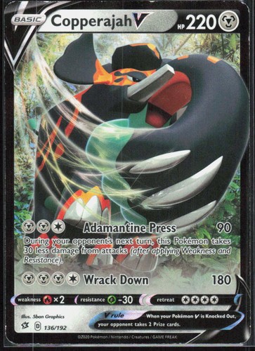 Copperajah V 136/192 Holofoil Ultra Rare SWSH02: Rebel Clash NM Pokemon