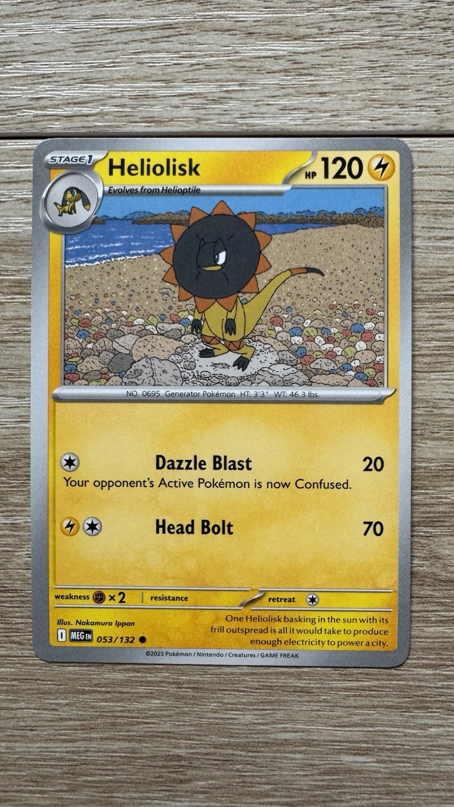 Pokémon Heliolisk 053/132 - ME01: Mega Evolution Common Regular Card NM
