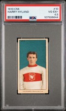 Harry Hyland 1910 C56 Imperial Tobacco #10 Rookie Card PSA 4.5 HOF Legend