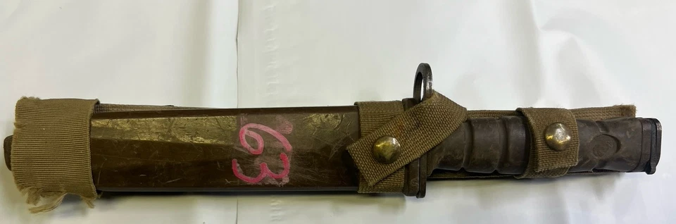 美国特种部队 USMC 发行军用安大略刀 Co OKC 3S Bayonet Combat W Sheath vg — 第 3/4 张图片