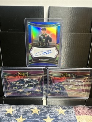 Riley Herbst 3 Card Lot Ft Blue Auto /99, Purple /85, And Maroon /125!