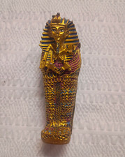 Egyptian Sarcophagus & Mummy Figurine Set 3 P...
