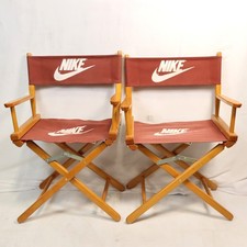 Vintage Nike Just Do It Director's Chair  w/ Swoosh in Orange Color Lot of 2