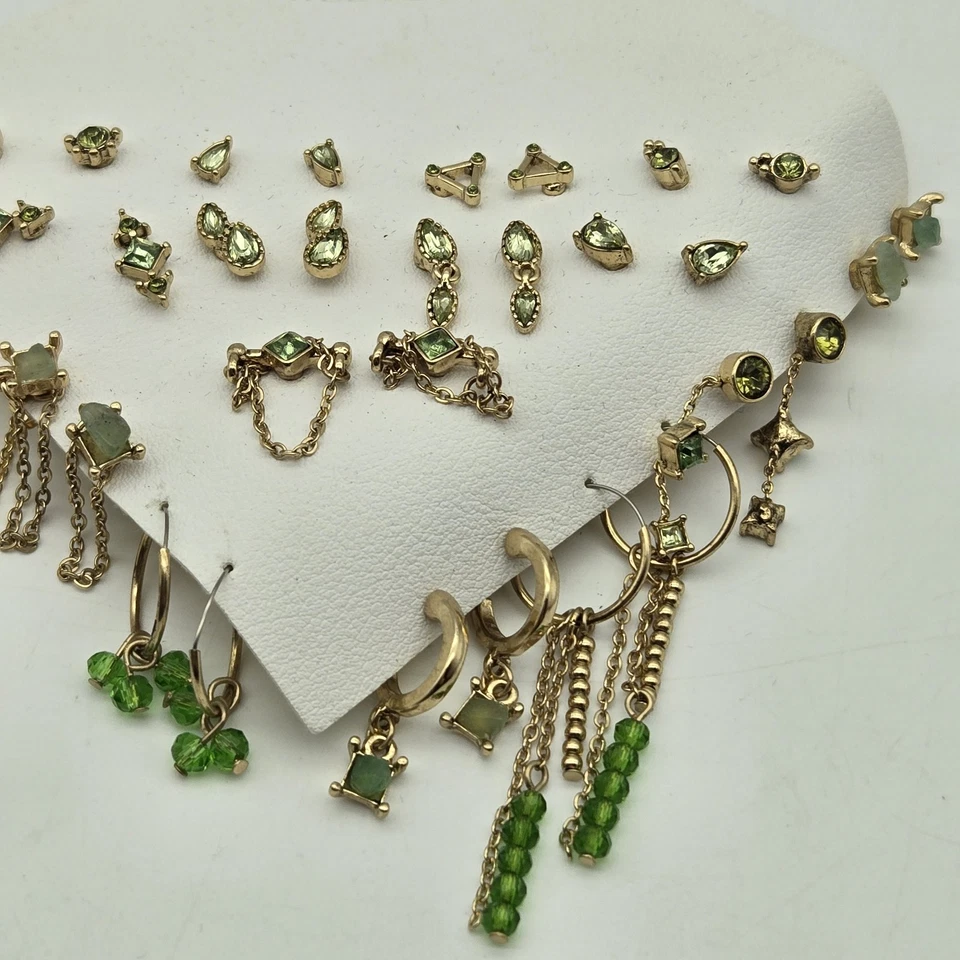 Juego de pendientes Free People For Life Peridoto Nuevo con etiquetas Hada Boho Bruja Verde Foto 3 de 4