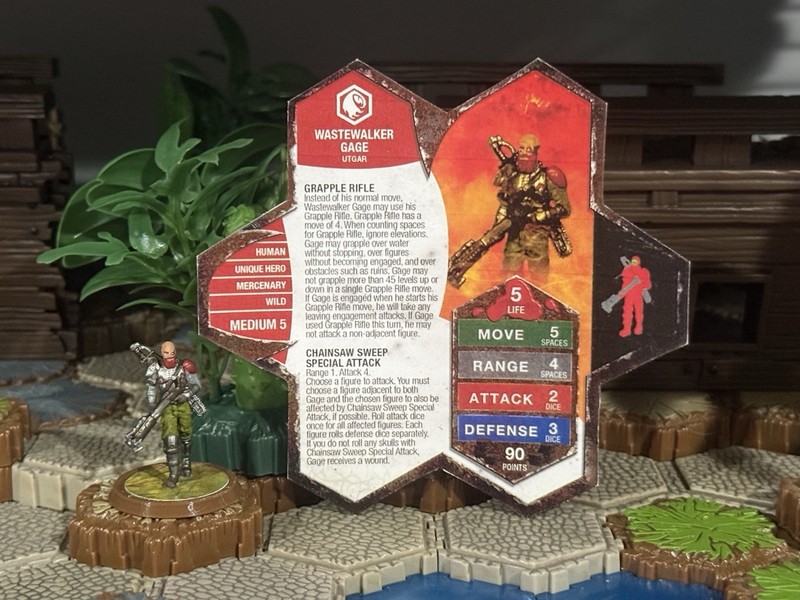 Heroscape  WASTEWALKER Gage Official C3V Factory Made Figure & Card