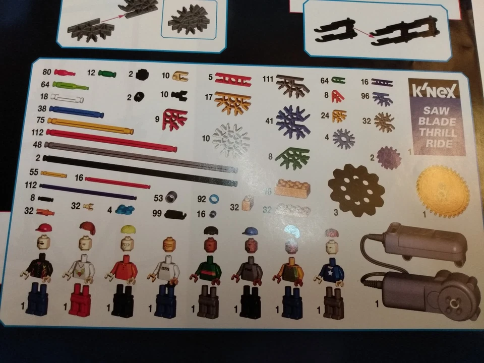 K'NEX #50085 Sawblade Thrill Ride Building Set 1555 Knex Pieces - 1 Missing Hat - Image 2 of 4