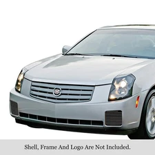 For Cadillac CTS 03-07 APG 2-Pc Black Horizontal Billet Fog Light Cover Grilles
