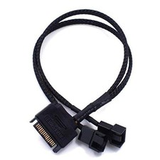 OPSFALCON 2 Pack SATA to 2 x 2-Pin PC Case Fan Power Adapter Cable Support 3