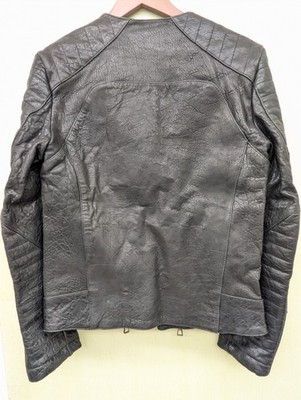 BALMAIN H&M biker lamb leather riders black jacket 2015 size: 46 