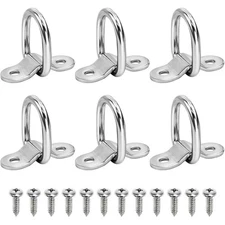 6 Pack New D Ring Tie Down Anchors Suitable For Kayaks, Motorcycles, Atvs
