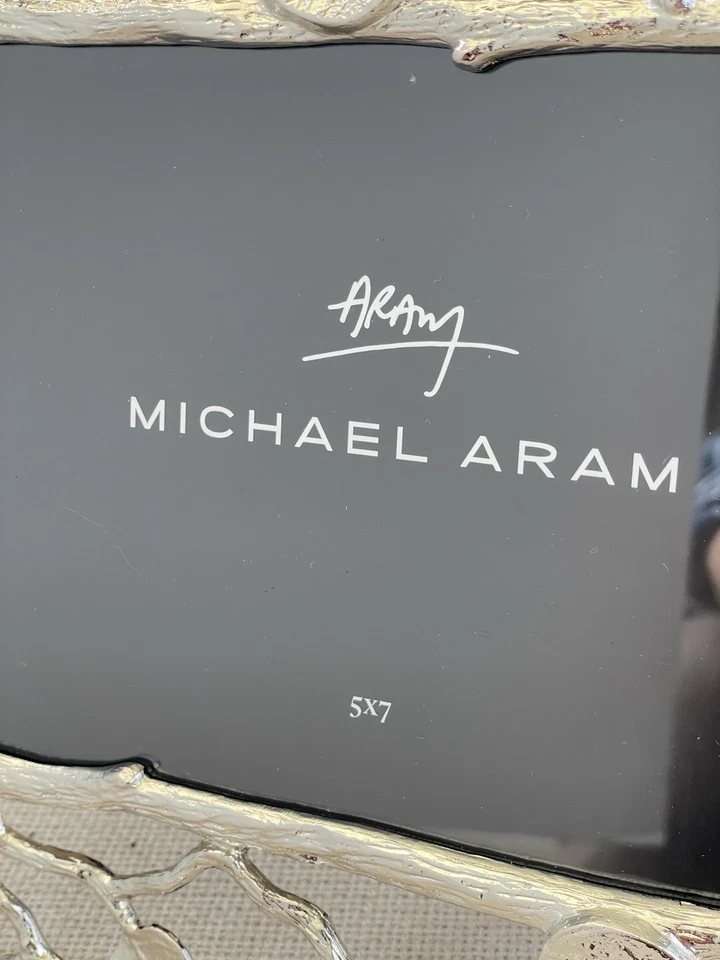 Marco de fotos Michael Aram Botanical Silver Leaf 5”x7” — caja abierta nueva Foto 4 de 4