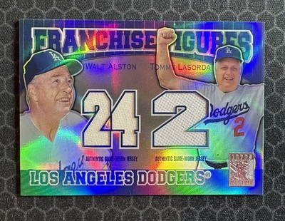   2001 Topps Tribute #RM-AL - Franchise Figures Relics - Alston / Lasorda  