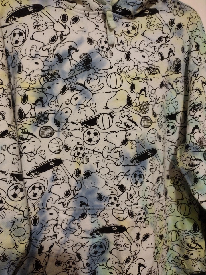 Levi's x Peanuts Snoopy Tie Dye Sweater Size Large Blue Green Yellow - Image 2 of 4