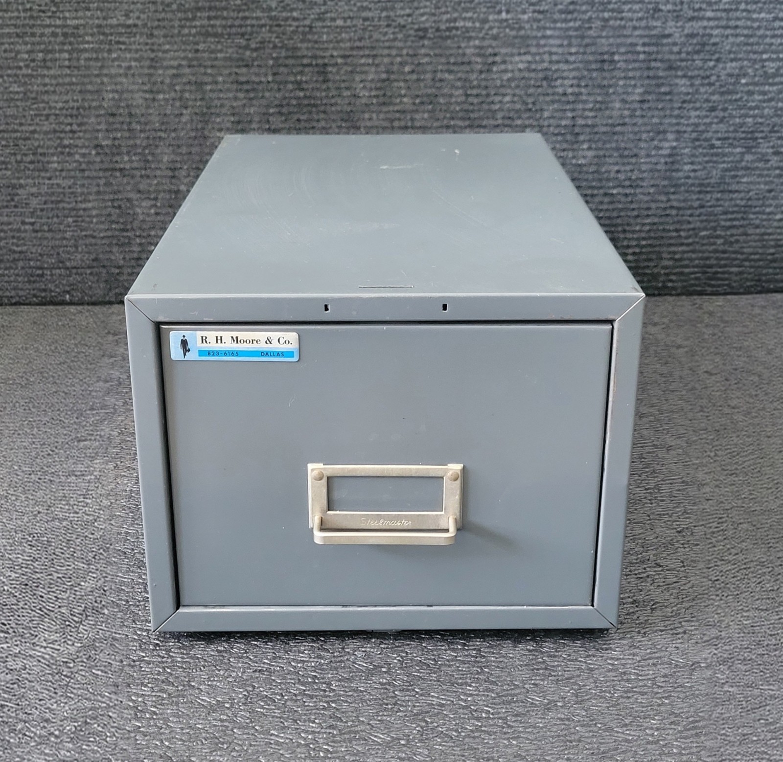 Steelmasters Vintage MCM Single Drawer Stackable 3x5 Index Card File Cabinet