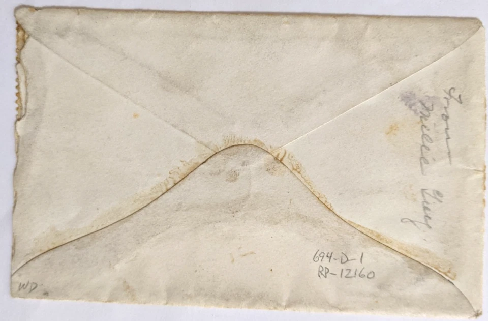 Chi. To. Burlington R.P.O.--Grinnell, IA--Adel, IA/Milie Grey/Sc. #65(?)/4/1868 - Imagem 2 de 2