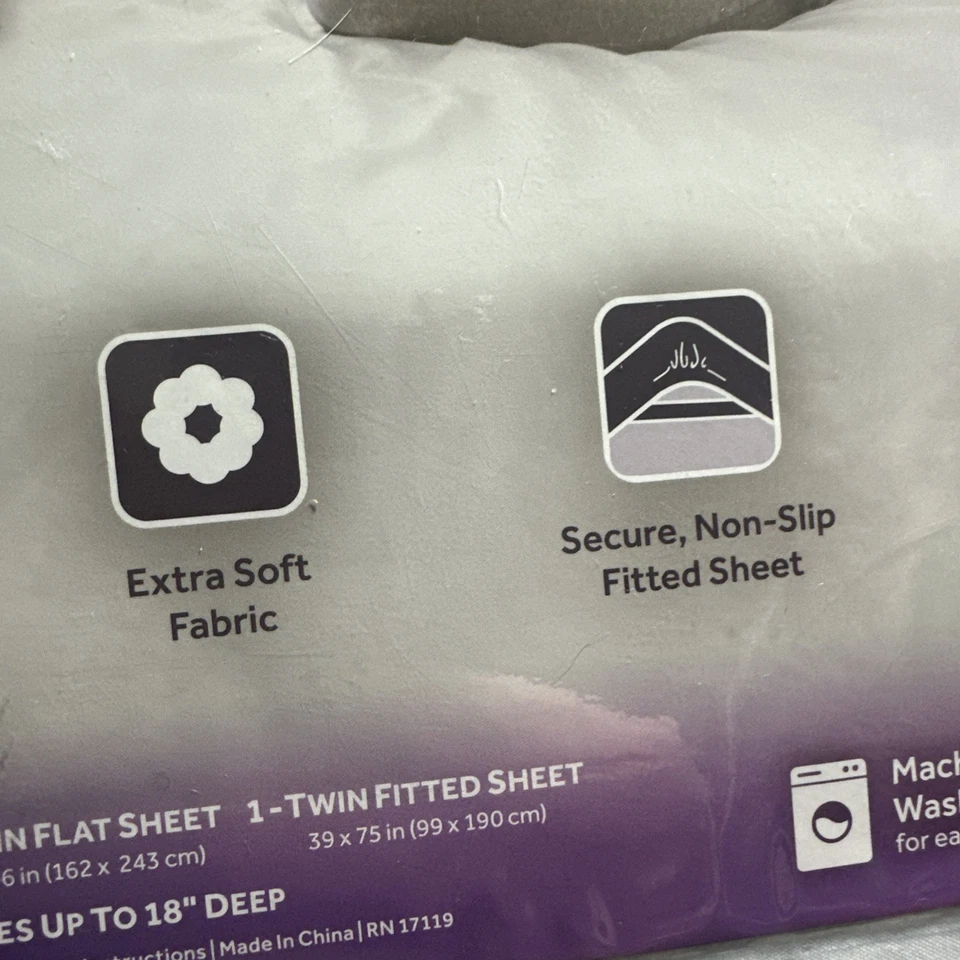 Juego de 4 sábanas dobles Sealy Platinum Eventemp tecnología de equilibrio de temperatura sofá extra Foto 3 de 4