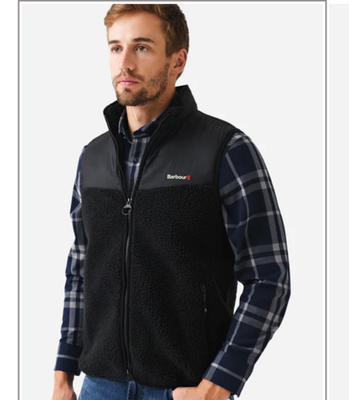 Barbour Hopsen Sherpa Fleece Gilet/Vest MSRP$190 Comfy + British