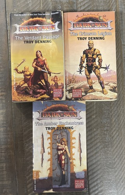 #ad Troy Denning Dark Sun Prism Pentad Books 1 3 TSR PB 1st Ed Lot 91 92 Vintage $34.99