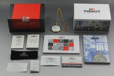 [MINT w/ BOX] TISSOT Y588-210 Quartz Date White Dial 49mm Pocket Watch Swiss