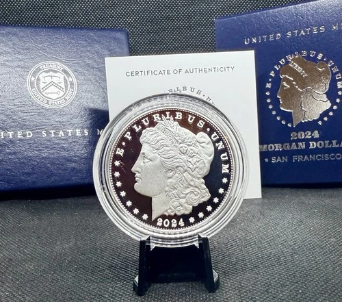 2024-S Proof Morgan Dollar with OGP & COA! .999 Silver Morgan!