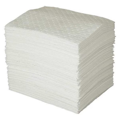 Brady Oil Sorbent Pads 15x19in 26gal Absorbent Polypropylene White 50 Pack