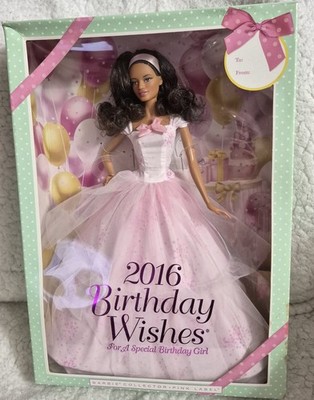 2016 AA Barbie Birthday Wishes Collector Pink Label Doll Mattel DGW31 NRFB