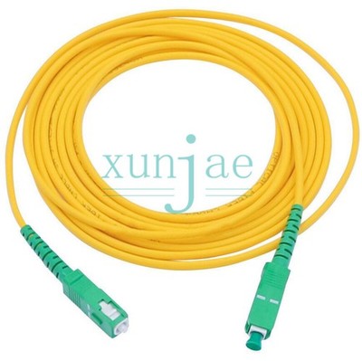 30M SC/APC Simplex Singlemode Fiber Optic Patch Cord Cable 3.0mm FTTH PVC Jumper