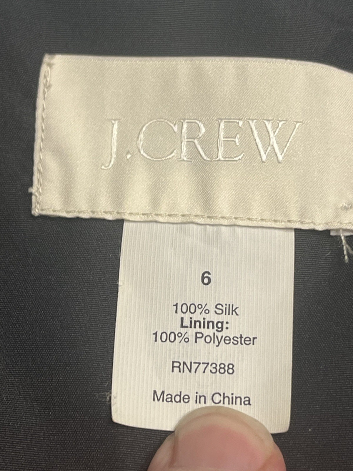 J Crew Dress 100% Silk Black Crepe Chiffon Layere… - image 8