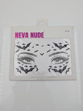 Neva Nude Black Bat Face Jewels  Eye Sparkle Stickers  Halloween Festival