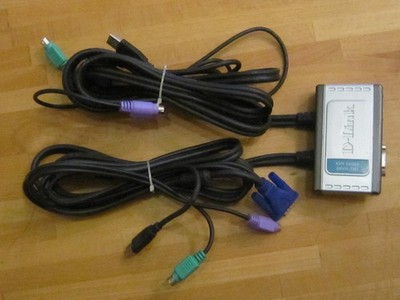 D-Link DKVM-2KU, 2-Port KVM Switch, 2 Kabelsätze