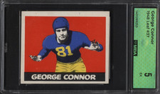 1948 Leaf #37 GEORGE CONNOR ROOKIE Chicago Bears MBA EX 5+ Hi End