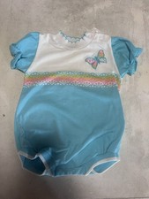 1970s One Piece Romper Health-Tex W/ Butterfly Design Size 12 Months